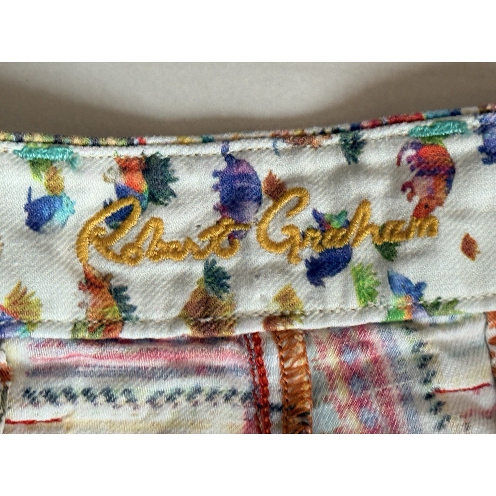 Robert Graham Classic Yates Shorts Men 38 Patchwork Print Linen Cotton Resort - Picture 13 of 15